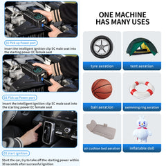 YX1920SH Vehicle Emergency Start Power Supply Air Pump All-in-one Machine, 8000mAh, 8000mAh+EVA Bag
