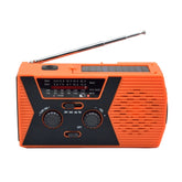 Emergency Radio Portable Hand Crank Solar Powered Radio, AM/FM/NoAA 2000mAh Orange, AM/FM/NoAA 2000mAh Red, AM/FM/NoAA 2000mAh Green