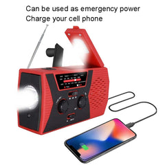 Emergency Radio Portable Hand Crank Solar Powered Radio, AM/FM/NoAA 2000mAh Orange, AM/FM/NoAA 2000mAh Red, AM/FM/NoAA 2000mAh Green