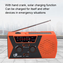 Emergency Radio Portable Hand Crank Solar Powered Radio, AM/FM/NoAA 2000mAh Orange, AM/FM/NoAA 2000mAh Red, AM/FM/NoAA 2000mAh Green