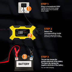 E-FAST 12V Motorcycle Car Battery Charger, EU Plug, US Plug, AU Plug, UK Plug, JPN Plug