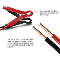 E-FAST 12V/24V Car Battery Motorcycle Lithium Battery Charger, EU Plug, US Plug, AU Plug, UK Plug, JPN Plug