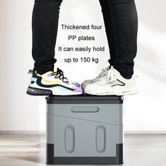 Car Folding Portable Toilet Outdoor Emergency Mobile Toilet, Dark Grey, Army Green, Pure Black