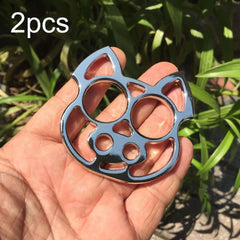 2pcs Cartoon Pig Self-Defense KeyChain Fist Gloves Finger Buckle Emergency Window Breaker