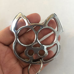 2pcs Cartoon Pig Self-Defense KeyChain Fist Gloves Finger Buckle Emergency Window Breaker