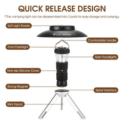 WEST BIKING Outdoor Lighthouse Camping Light LED Portable Magnetic Emergency Flashlight