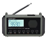 HanRongda HRD-905 Solar Charging LED Lighting Generation Disaster Prevention Emergency Full Band Radio, HRD-905 Army Green