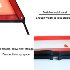 Foldable Car Warning Sign Tripod Automobile Emergency Reflective Triangular Holder