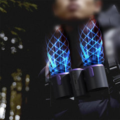 HX-157 Double-head Digital Display Waist-mounted Fan with Emergency Lighting Function