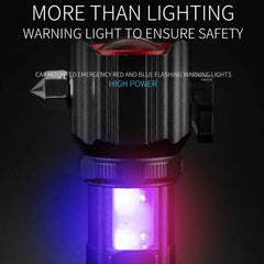 Laser Life Saving Flashlight Seat Belt Cutting Emergency Car Backup Tool Flashlight