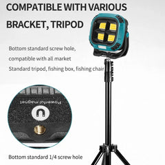 E-SMARTER W894-1 COB Magnetic Projector Work Light Emergency Portable Bright Flashlight