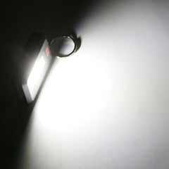 2 PCS 3W Mini COB LED Flashlight Keychain Emergency Camping  Backpack Light with 3 Modes, Red, Green