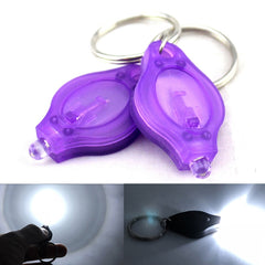 2 PCS Mini Pocket Keychain Flashlight Micro LED Squeeze Light Outdoor Camping Ultra Bright Emergency Key Ring Light Torch Lamp