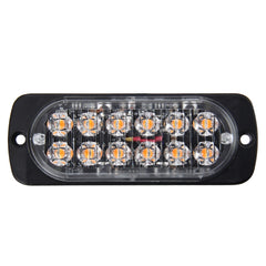 DC 12V-24V 2W 12LEDs SMD-2835 Lamps 17 Flash Patterns 3 Lines Car Flash Lamp Waterproof Car Truck Emergency Strobe Flash Warning Light, Cable Length: 90cm, 12LEDs