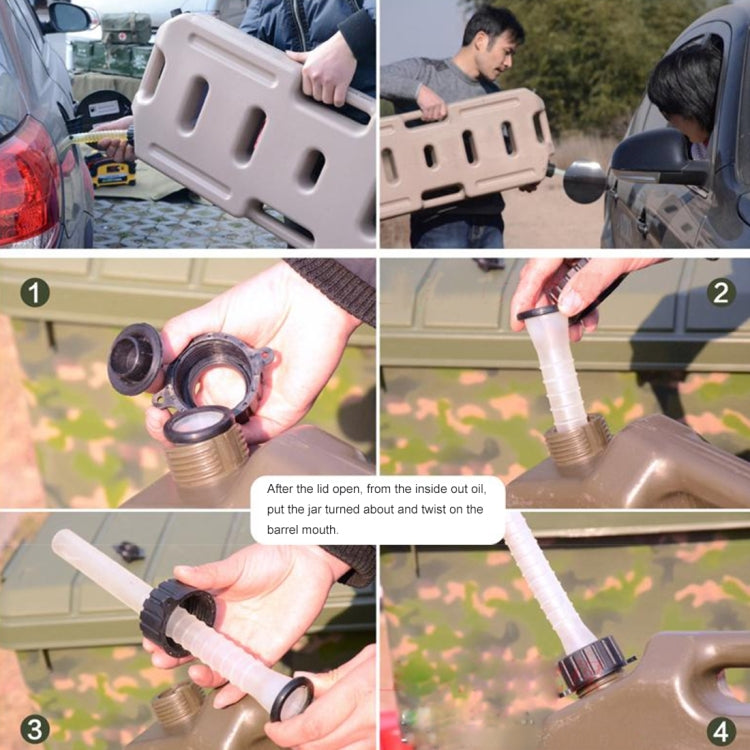 Gasoline Fuel Tanks Plastic 2.6 Gallon 10 Litres Auto Shut Off Fuel Cans Oil Container Emergency Backup