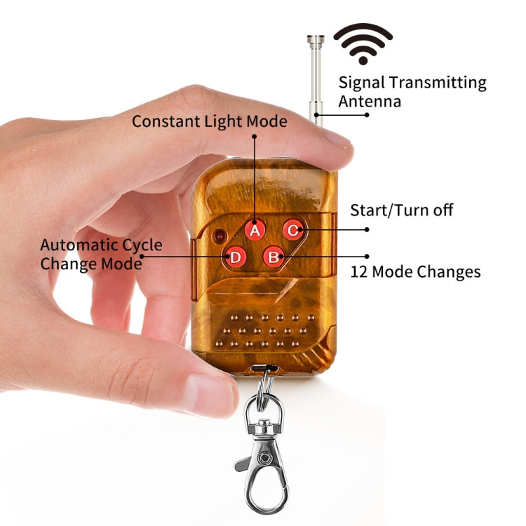 DC12V-24V / 18W 4 in 1 Front Grille Emergency Strobe Flash Warning Light Pickup 12LEDs Side Light Wireless Control 16 Modes