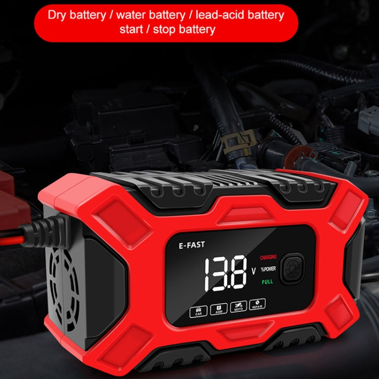 E-FAST 12V Motorcycle Car Battery Charger, EU Plug, US Plug, AU Plug, UK Plug, JPN Plug