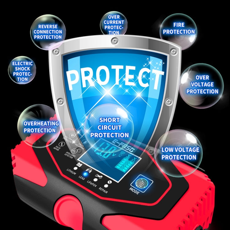 E-FAST 12V/24V Car Battery Motorcycle Lithium Battery Charger, EU Plug, US Plug, AU Plug, UK Plug, JPN Plug