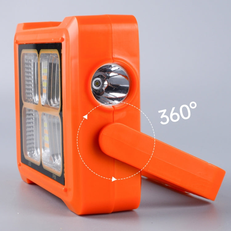 Solar Flood Light Portable Flashlight Emergency Work Light, 144 LEDs