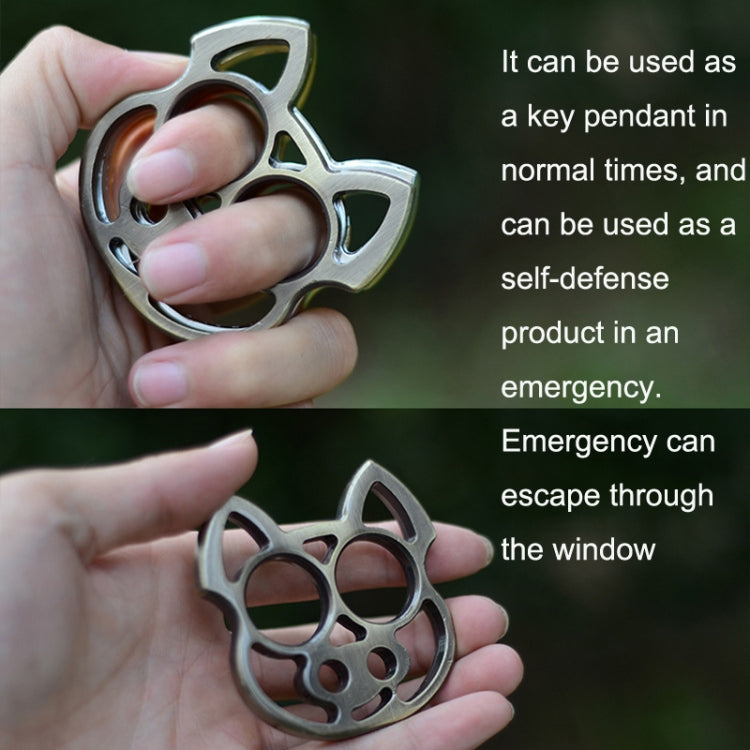 2pcs Cartoon Pig Self-Defense KeyChain Fist Gloves Finger Buckle Emergency Window Breaker