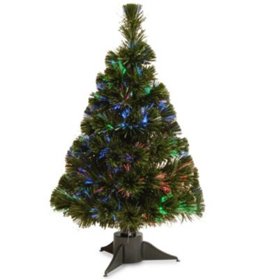 National Tree Company 24in Battery Pwrd Fiber Optic Ice Tree