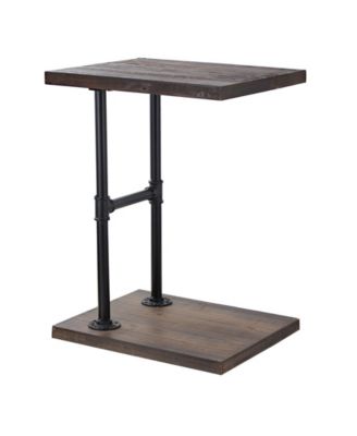 Crystal Art Gallery Rustic Wood & Metal Side End Table