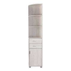 Ingol 3-Shelf Corner Bookcase in White Oak