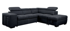 Athen Contemporary Hidden Storage Sectional in Graphite