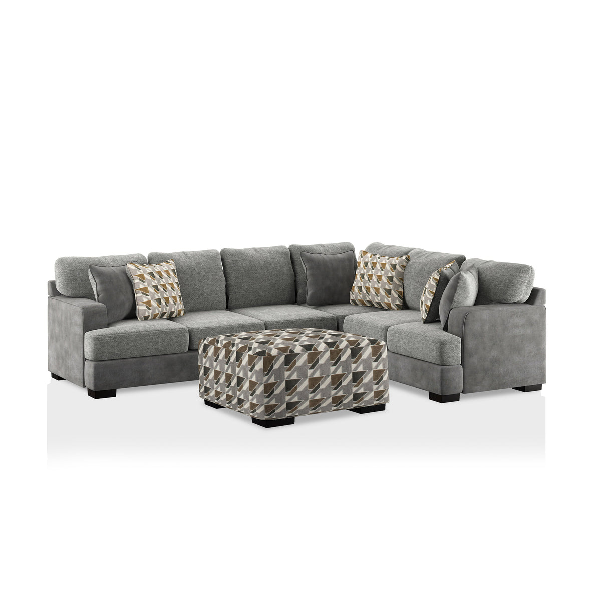 Saddlebrook T-Cushion Sectional with Ottoman