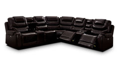 Tombolo Reclining Sectional in Brown