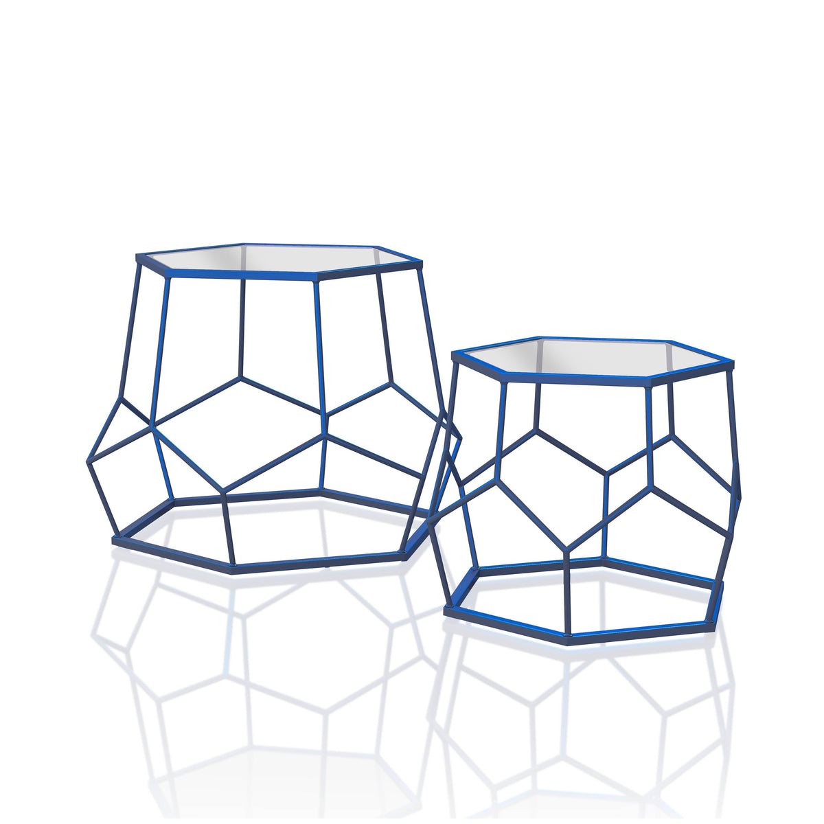 Boris 2-Piece Nesting Tables in Blue