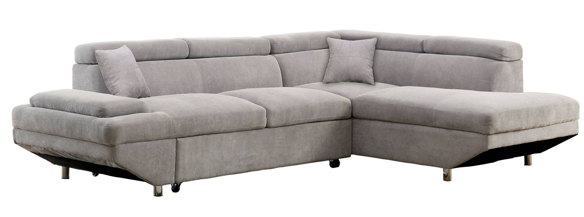 Ashely Contemporary L-Shape Sectional in Gray