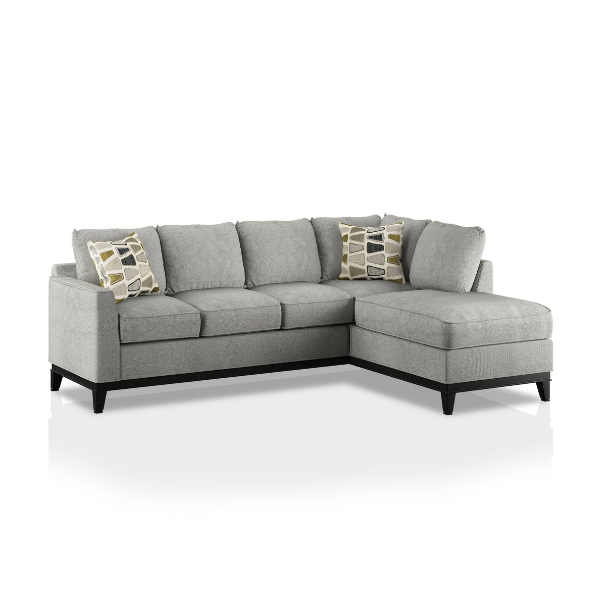 Bloutop Upholstered Sectional in Gray