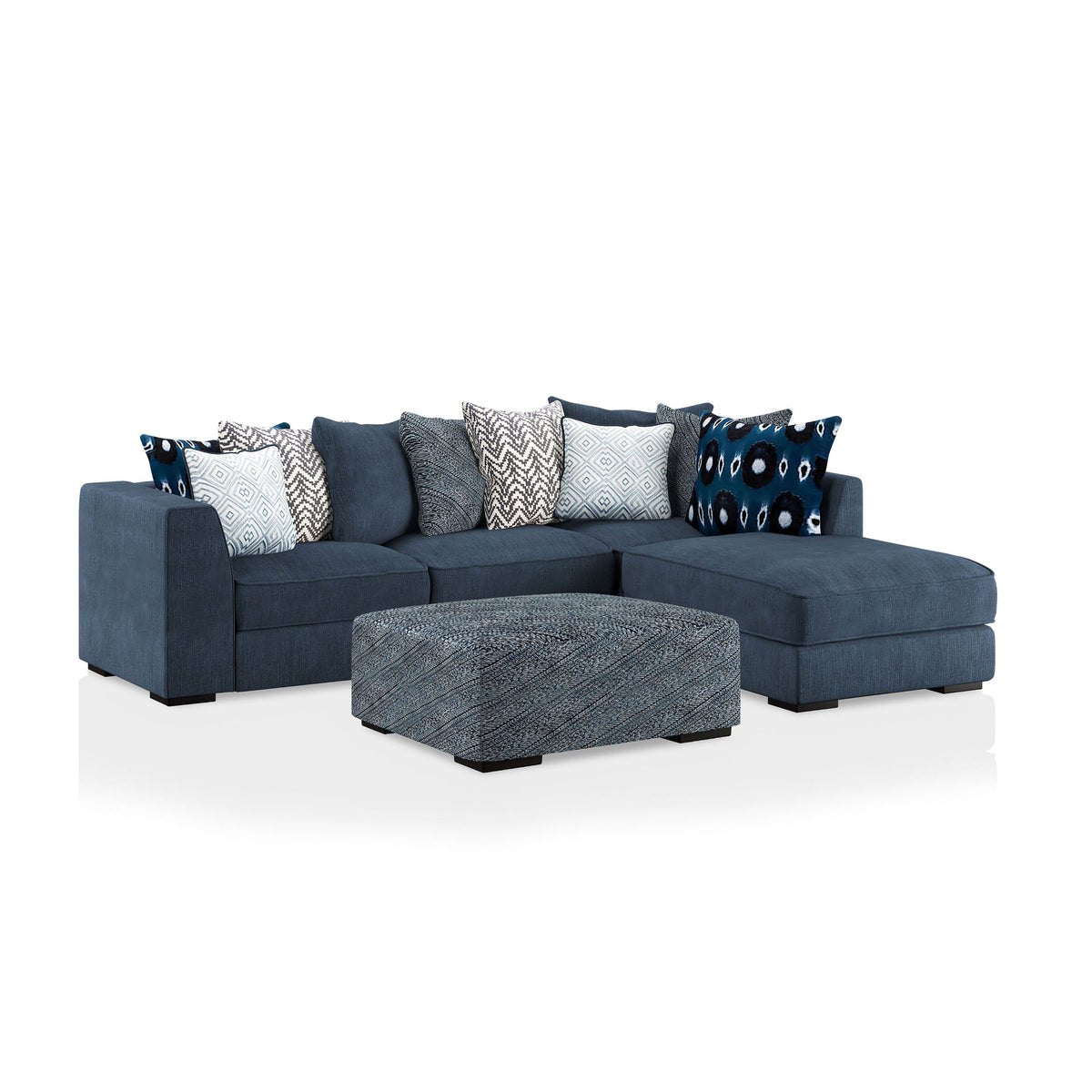 Molnar Upholstered Sectional with Ottoman