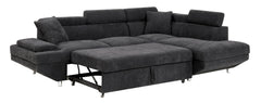 Ashely Contemporary L-Shape Sectional in Black