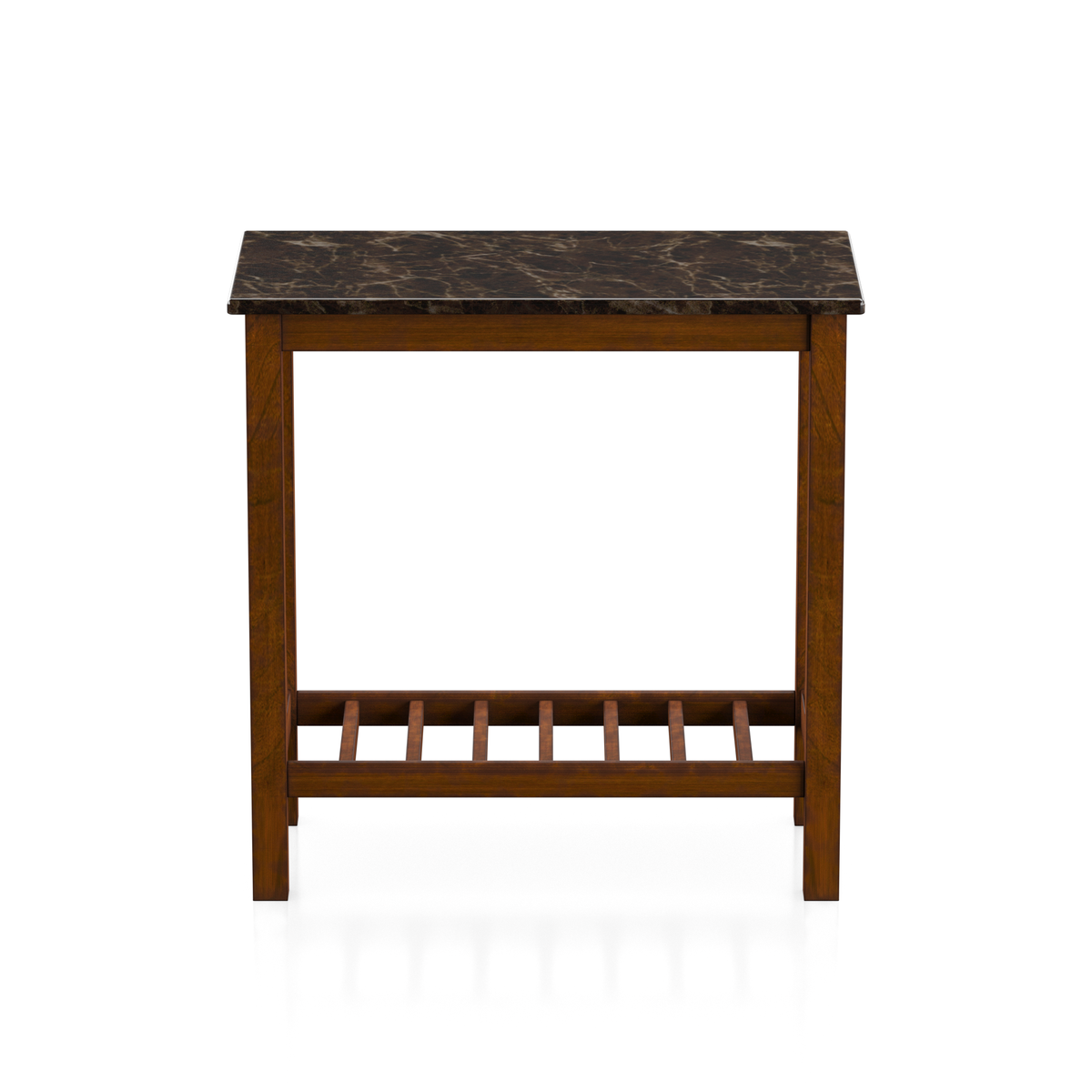 Quint 1-Shelf Side Table in Brown