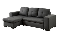 Dento Transitional Sleeper Storage Sectional in Gray