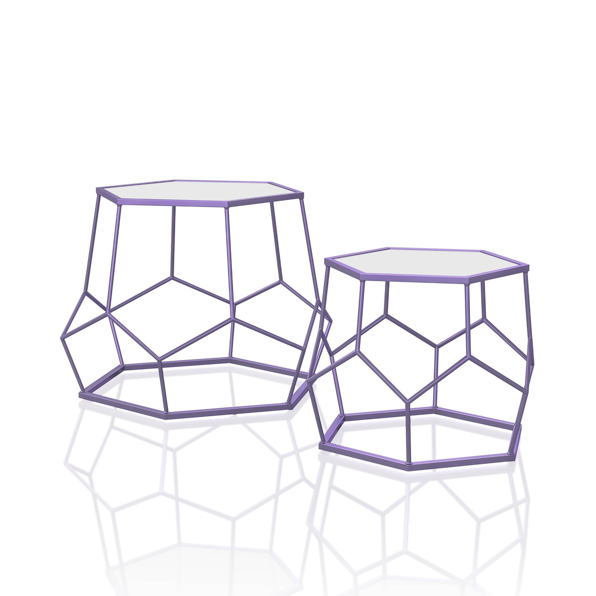 Boris 2-Piece Nesting Tables in Purple