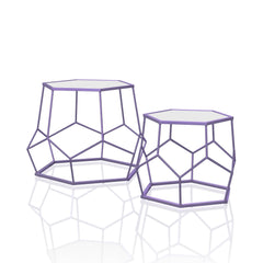 Boris 2-Piece Nesting Tables in Purple