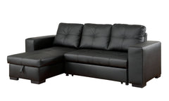 Dento Transitional Sleeper Storage Sectional in Black