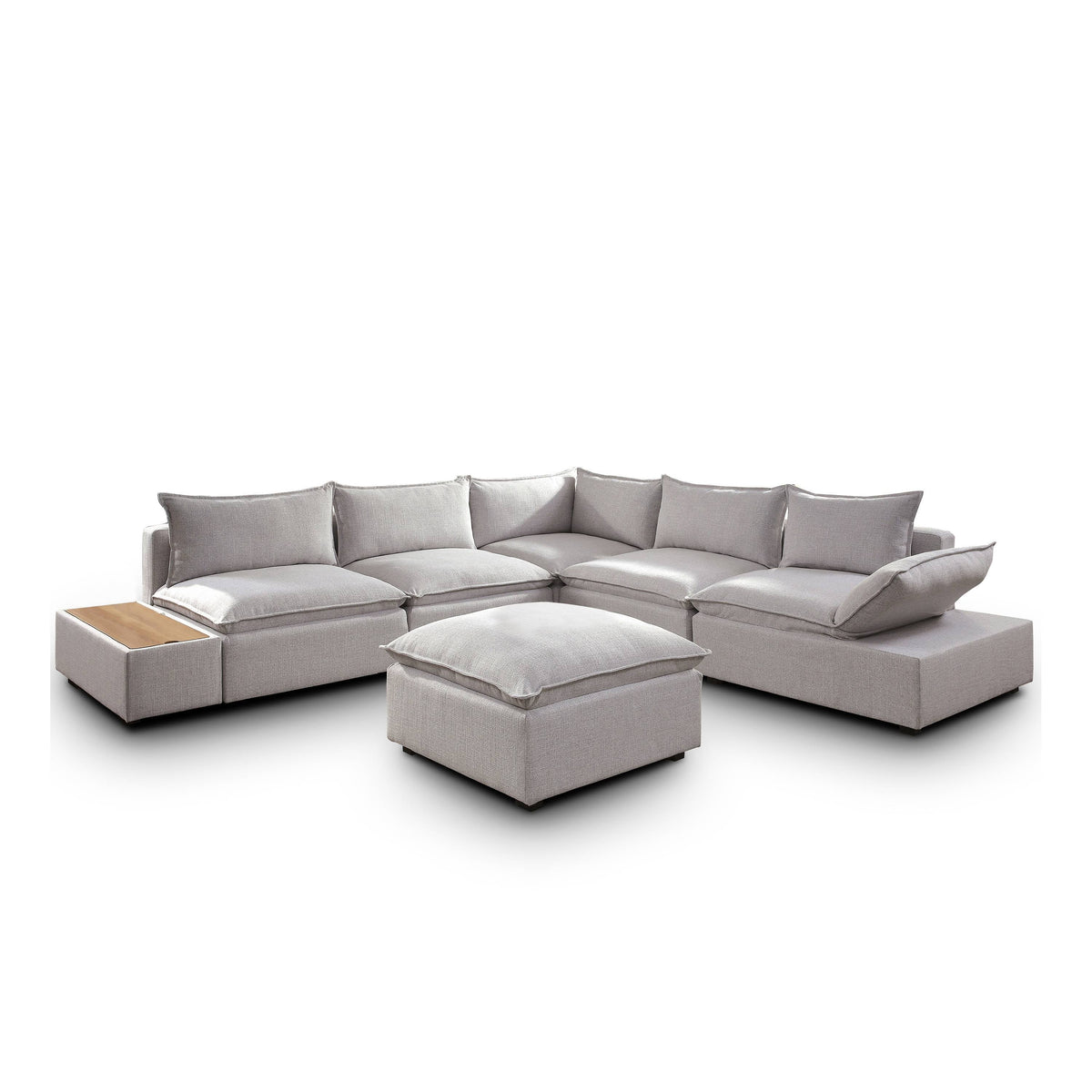 Sawmill Upholstered Sectional with Ottoman